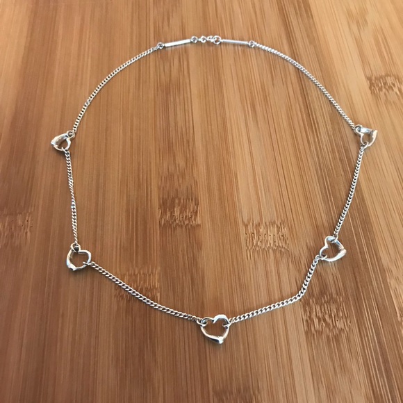 Sterling Silver Jewelry - NWOT 925 Sterling Silver Hearts Necklace